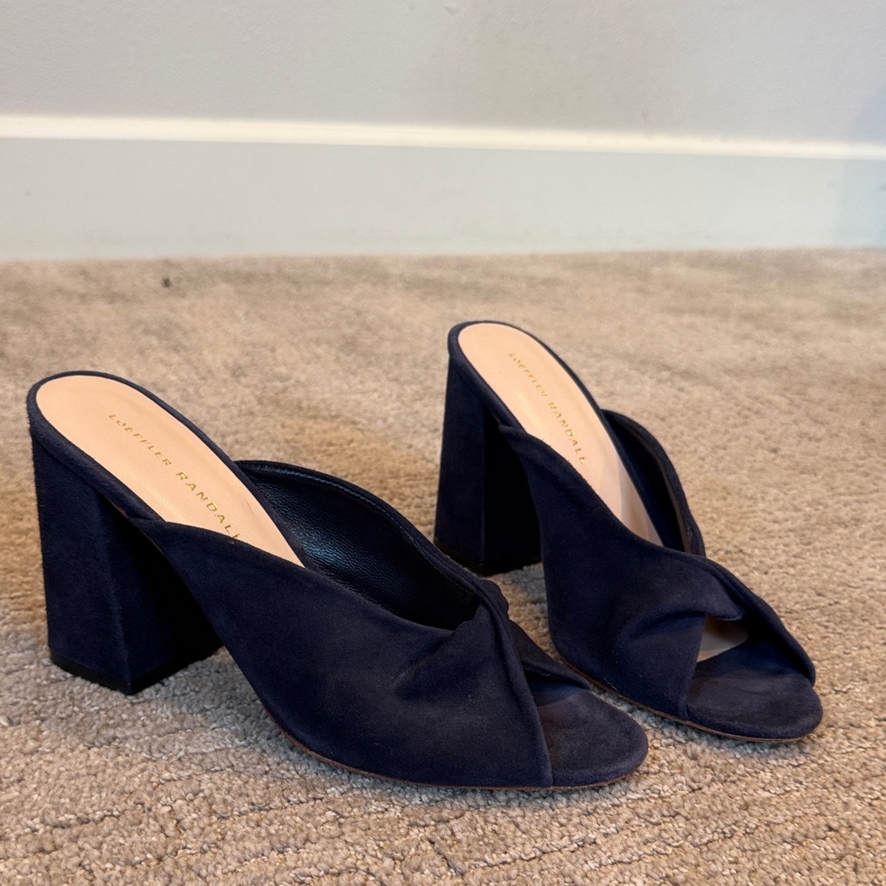 Leoffler Randall - Women's Black Heeled Mules - Picture 4 of 9